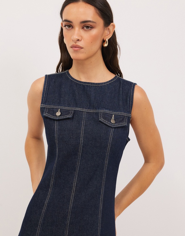 Calli - Remi Denim Midi Dress