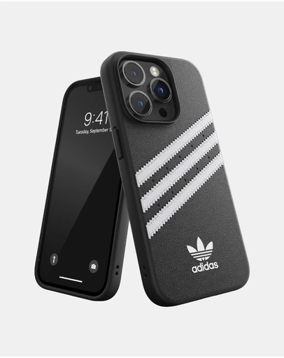 adidas Originals - 3 Stripe Samba iPhone 14 Pro Protective Phone Case PU Leather