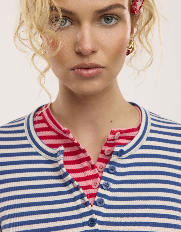 Obus - Traveller Waffle Henley Top