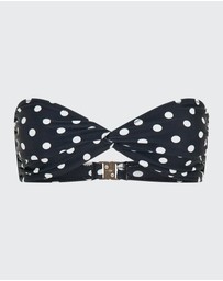 Vacay Swimwear - Positano Top Black Polka