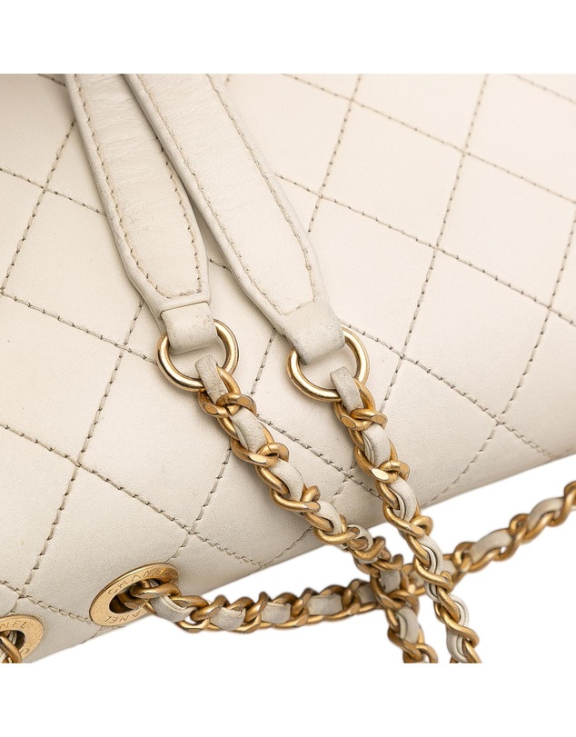 Pre-Loved by Azura Reborn - Pre-Loved Medium Quilted Calfskin Octagon CC Clasp Flap