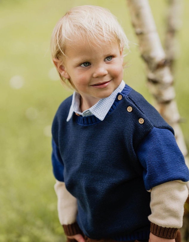 Bebe by Minihaha - Jake Block Knitted Jumper - Babies