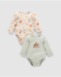 Purebaby - 2 Pack Bodysuit -Kids-Babies