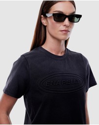 ENA PELLY - Washed Debossed Relaxed Baby Tee