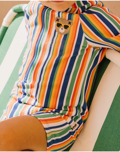 Huxbaby - Beach Hux Rainbow Ottoman Swimsuit - ICONIC EXCLUSIVE - Babies-Kids