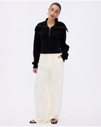 Minima Esenciales - Cyro Merino Wool Cashmere Blend Zip Knit Jumper