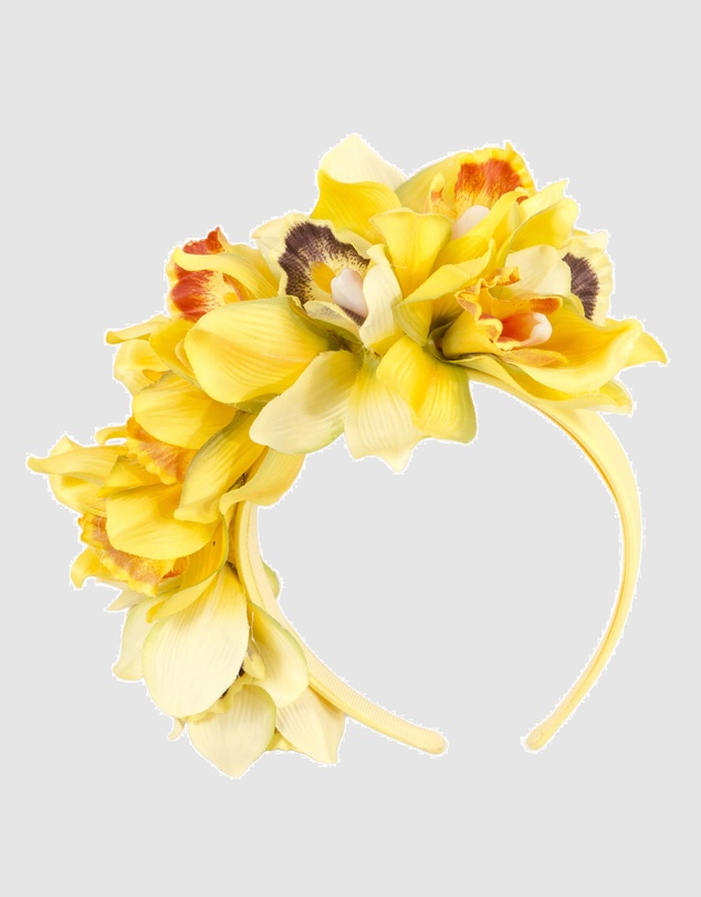 Max Alexander - Large Yellow Flower Headband Fascinator