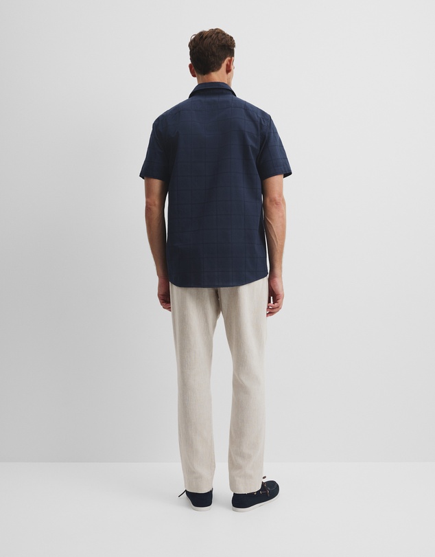 Country Road - Short Sleeve Regular Fit Cotton Woven Check Shirt