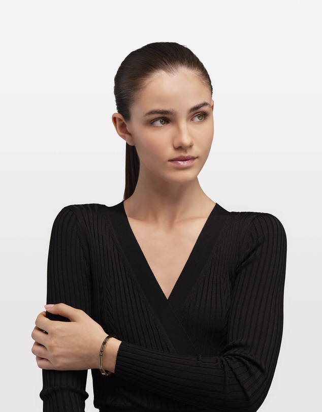 Furla - Furla Arch Stripe Gold Tone & Black Bracelet