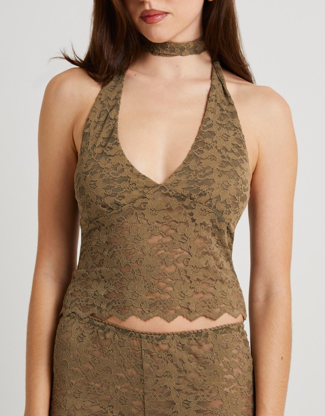 Alice In The Eve - Giselle Lace Halter Top