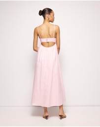 AERE - Saige Linen Midi Dress