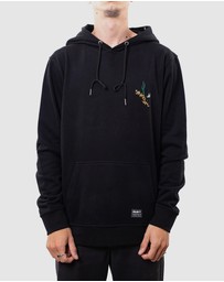 Fallen Footwear - Fallen Footwear Men Hoodie Tommy Sandoval Jumper Regular Fit Black/Yellow