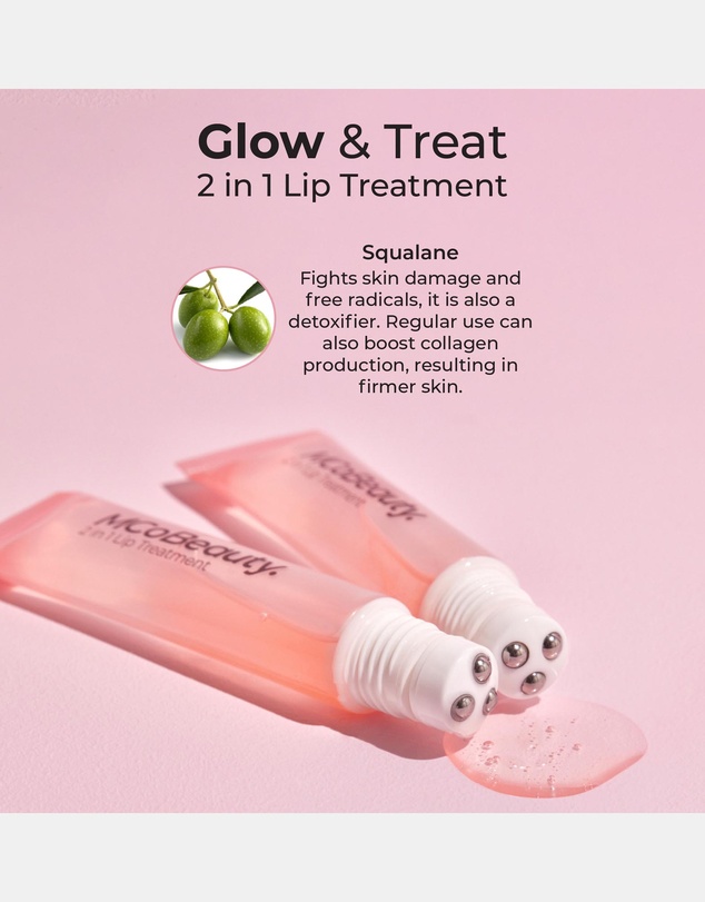 MCoBeauty - Glow & Treat 2-in-1 Lip Oil Treatment - Peach