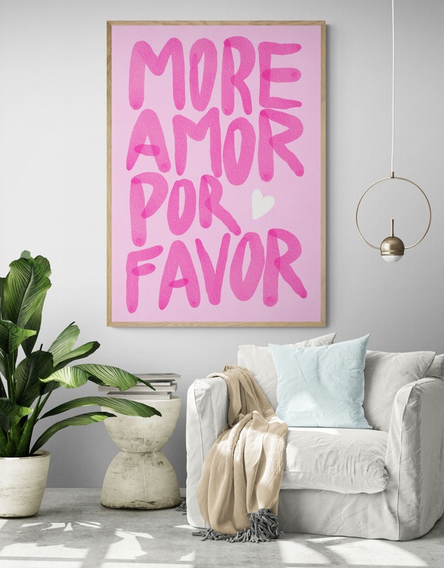 Inka Arthouse - More Amor Pink Art Print