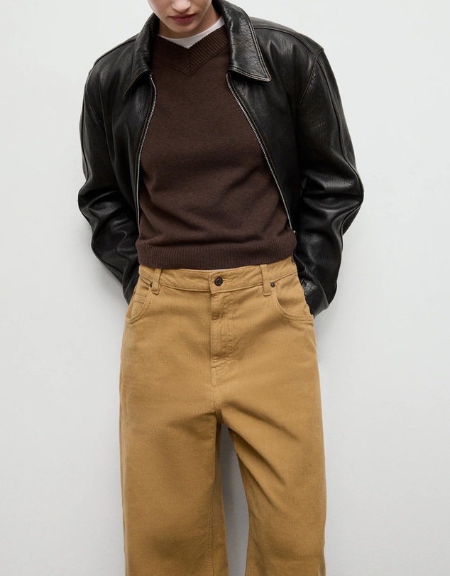 M.N.G - Wide-Leg Low-Rise Corduroy Jeans