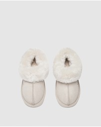 EVERAU - Australian Shepherd Ugg Kids Homey Slipper Cow Suede Upper House Shoes