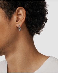 Diesel - Oval D Logo Silver tone Earring