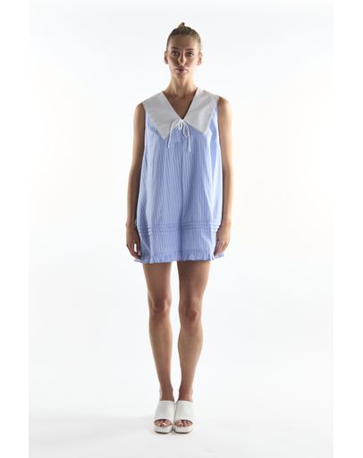 BLUE WHITE TICKING