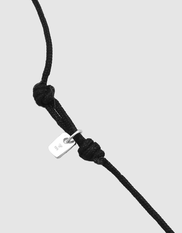 Kuzzoi - ICONIC EXCLUSIVE - Long Nylon Necklace with Sterling Silver Charm Carrier