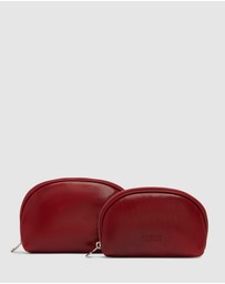 Republic of Florence - Duo Red Leather Pouch Set