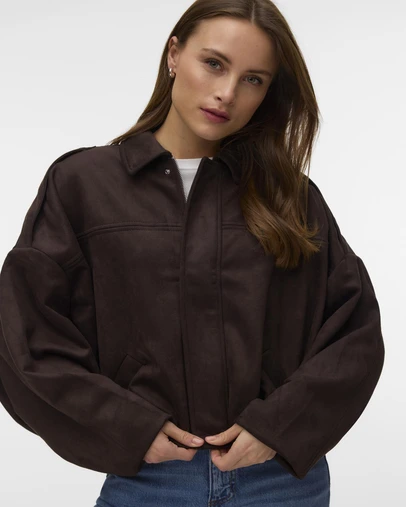 Vero Moda - Hazel Faux Suede Bomber Jacket
