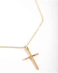 Lovisa - Sterling Silver Gold Cross Necklace