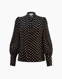 Forcast - Dotti Polka Dot Printed Blouse