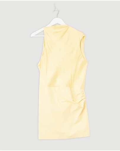 Revibe - Repaired Shona Joy Dillon Contrast Draped Cowl Mini Dress - AU 14
