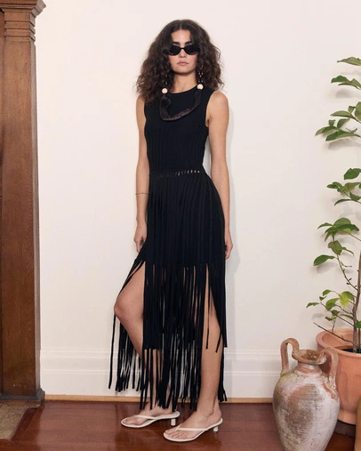 Varna - Marais Fringe Knit Top