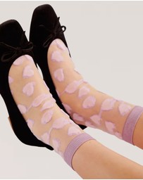 High Heel Jungle - Heart of Glass Socks - Violet