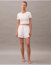 Calvin Klein - Cotton Poplin V Day Poplin Shorts