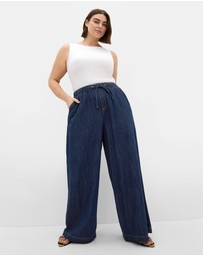 City Chic - Plus size Tiana Cotton Denim Pant - dark wash