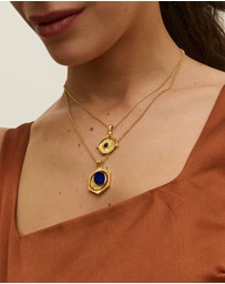 Ottoman Hands - Lapis Moon Rotating Pendant Necklace