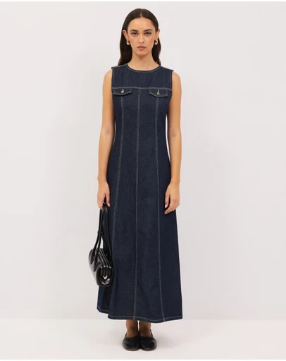 Calli - Remi Denim Midi Dress