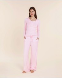 Gingerlilly - Lille Ribbed Long Sleeve Henley Top