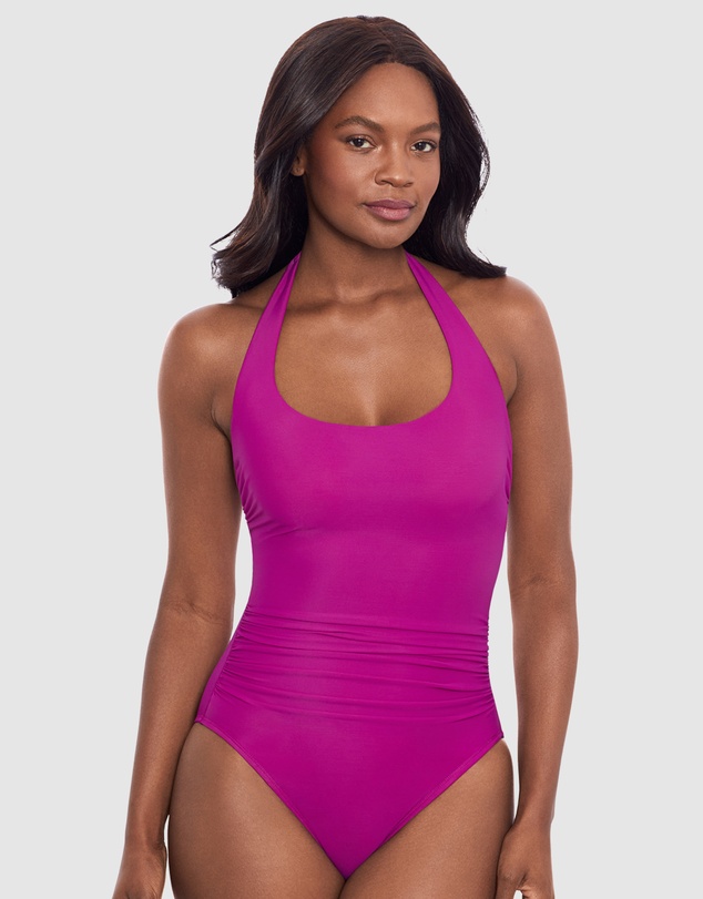 Miraclesuit Swimwear  - Rock Solid Utopia Wired Halter One-Piece Shaping Swimsuit