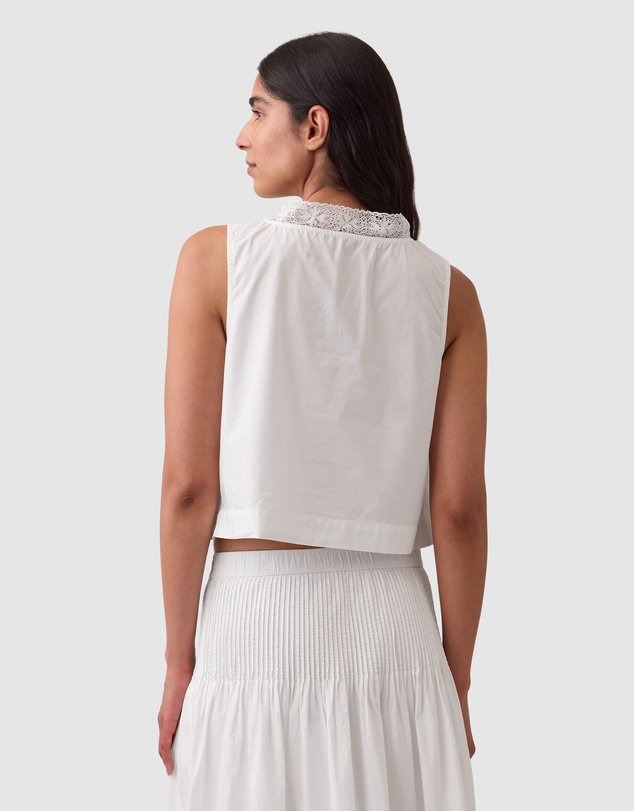 GAP - Sleeveless Lace Insert Shell Top