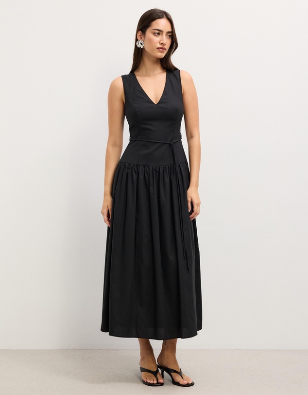The Fated - Cleo Drop Waist Midi Dress