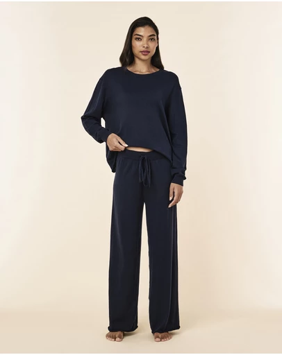 Papinelle - Cotton Cashmere Fine Knit Full Length Pant