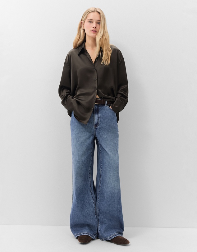 UNISON - Satin Oversized Shirt