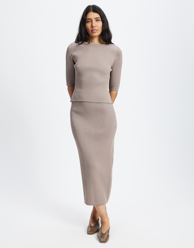 White By FTL - NEW DEE RIB KNIT TOP