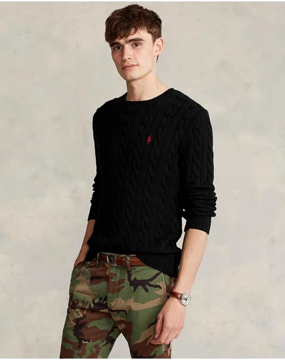 Polo Ralph Lauren - ICONIC EXCLUSIVE - Driver Cable Knit Long Sleeve Sweater