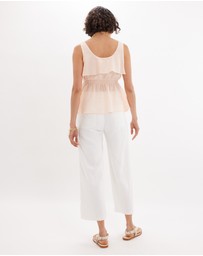 Amelius - Lorena Peplum Ruffle Top