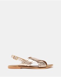 Just Because - Malita Leather Slingback Sandals