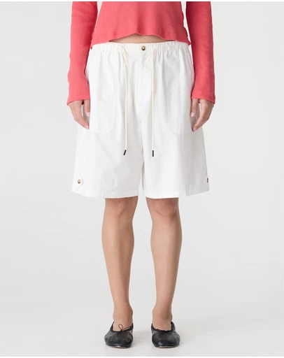 Bassike - Crushed Cotton Workwear Shorts