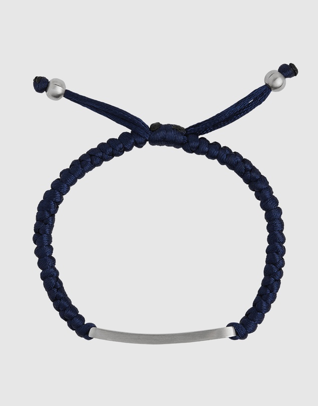 Najo - Elemental Blue Cord & Steel Bracelet