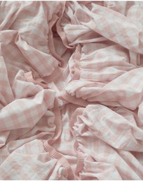 Sheet Society - Leo Washed Cotton Gingham Fitted Sheet Set