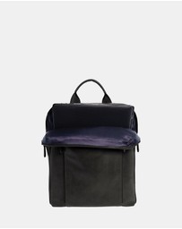 Pierre Cardin - Pierre Cardin Men's Leather Functional Business/Laptop Backpack
