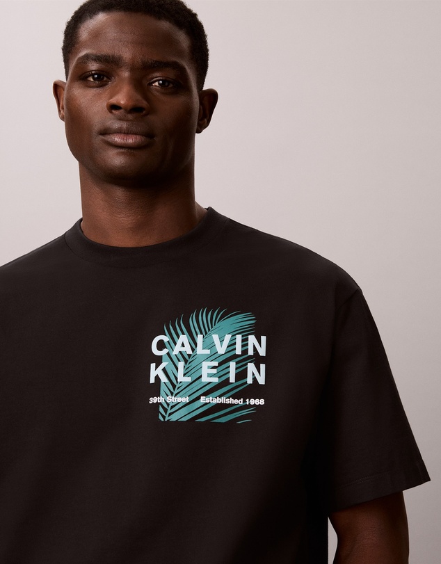 Calvin Klein Jeans - Palm Leaf Logo Graphic Relaxed T-Shirt