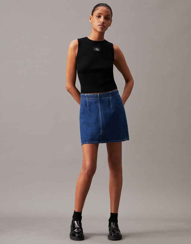 Calvin Klein Jeans - Ribbed Monogram Logo Sweater Tank Top